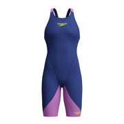 SPEEDO GIRLS FASTSKIN LZR IGNITE KNEESKIN NOBLE NAVY / NEON JELLY