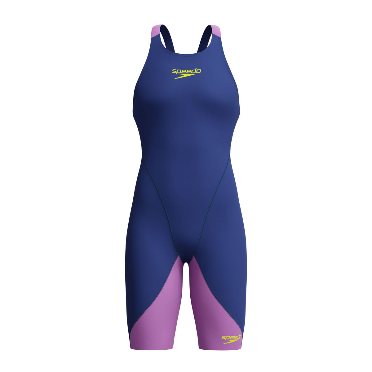 SPEEDO GIRLS FASTSKIN LZR IGNITE KNEESKIN NOBLE NAVY / NEON JELLY