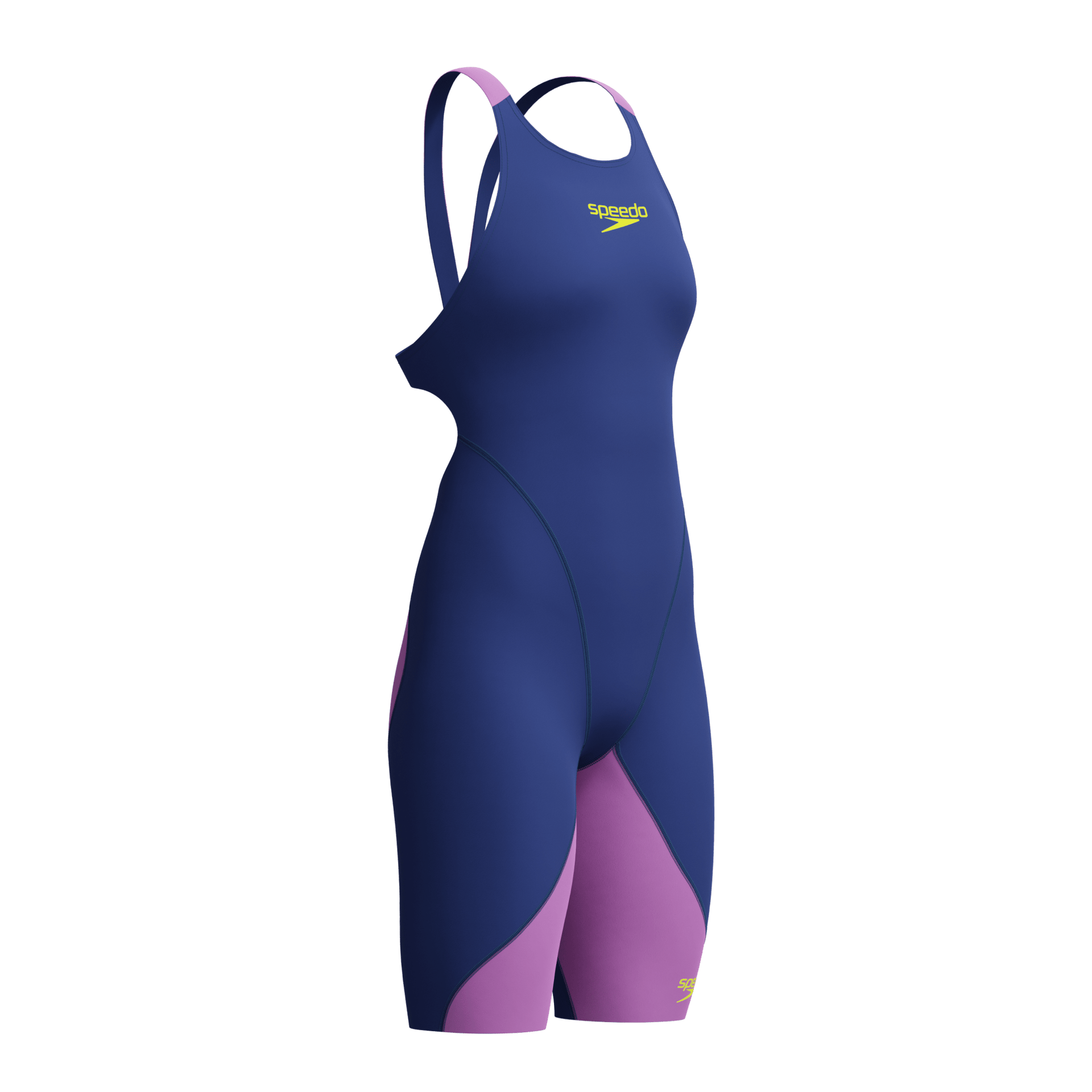SPEEDO GIRLS FASTSKIN LZR IGNITE KNEESKIN NOBLE NAVY / NEON JELLY - Purple