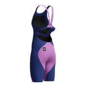 SPEEDO GIRLS FASTSKIN LZR IGNITE KNEESKIN NOBLE NAVY / NEON JELLY - Purple