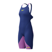 SPEEDO GIRLS FASTSKIN LZR IGNITE KNEESKIN NOBLE NAVY / NEON JELLY - Purple