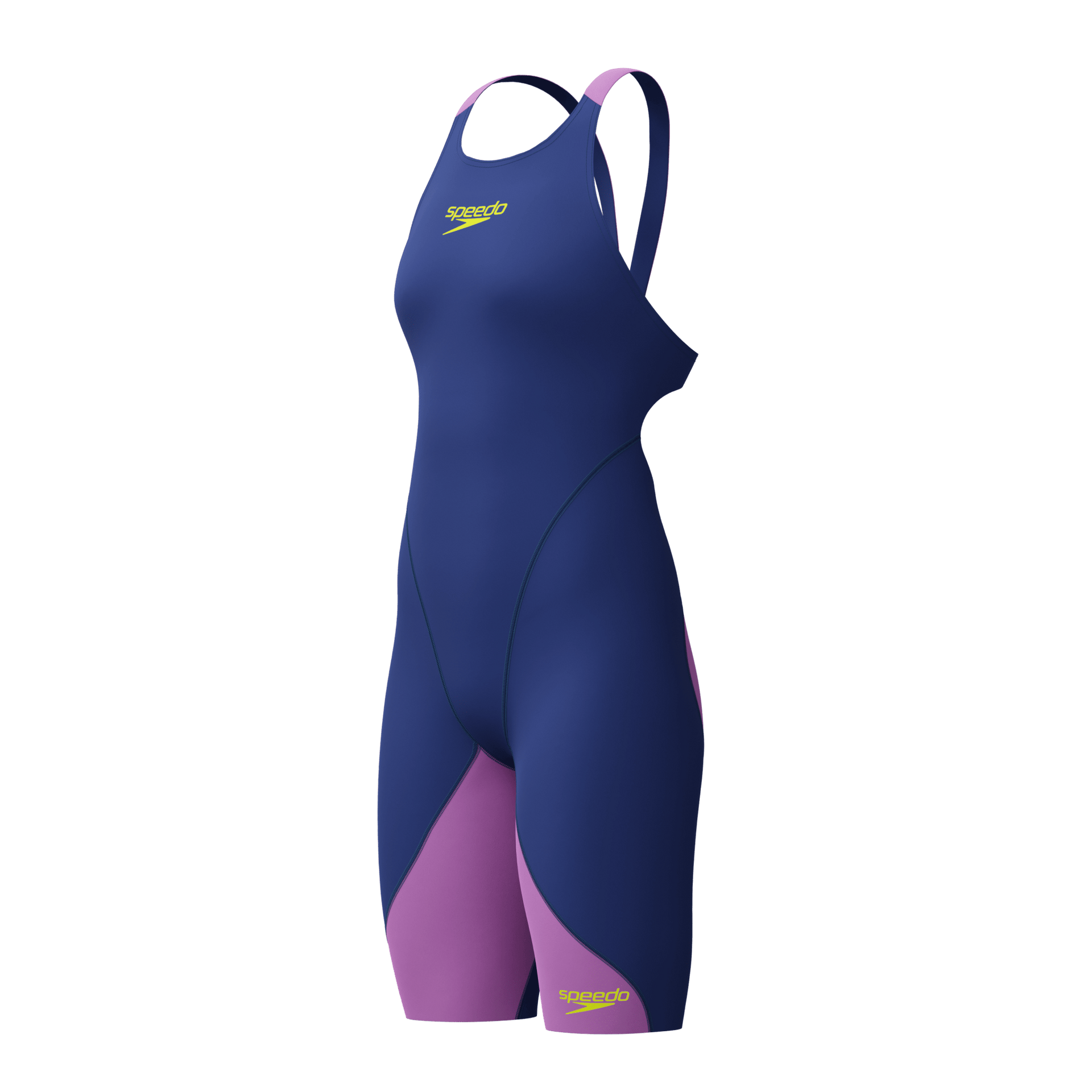 SPEEDO GIRLS FASTSKIN LZR IGNITE KNEESKIN NOBLE NAVY / NEON JELLY - Purple