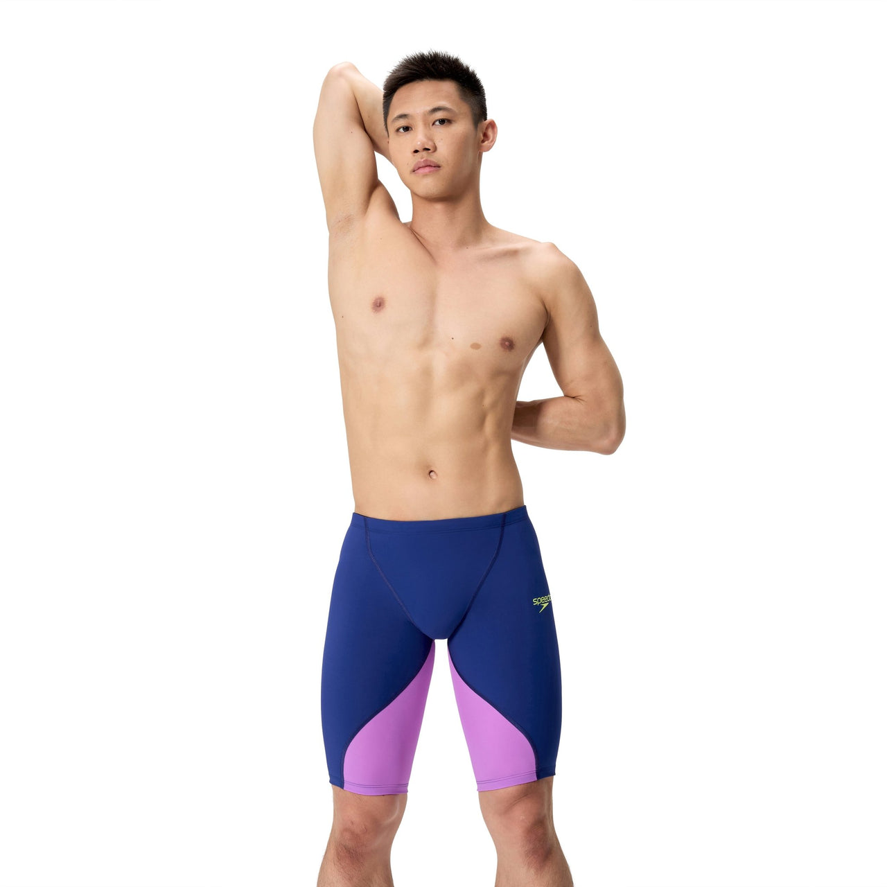 SPEEDO MENS FASTSKIN LZR IGNITE JAMMER NOBLE NAVY / NEON JELLY - Purple