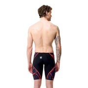 SPEEDO MENS FASTSKIN LZR PURE INTENT 2.0 PRINTED JAMMER BLACK EMBER - Black