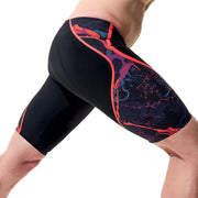 SPEEDO MENS FASTSKIN LZR PURE INTENT 2.0 PRINTED JAMMER BLACK EMBER - Black