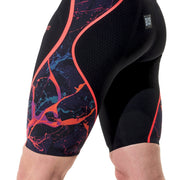 SPEEDO MENS FASTSKIN LZR PURE INTENT 2.0 PRINTED JAMMER BLACK EMBER - Black