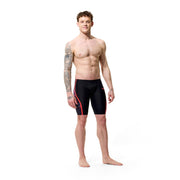 SPEEDO MENS FASTSKIN LZR PURE INTENT 2.0 PRINTED JAMMER BLACK EMBER - Black