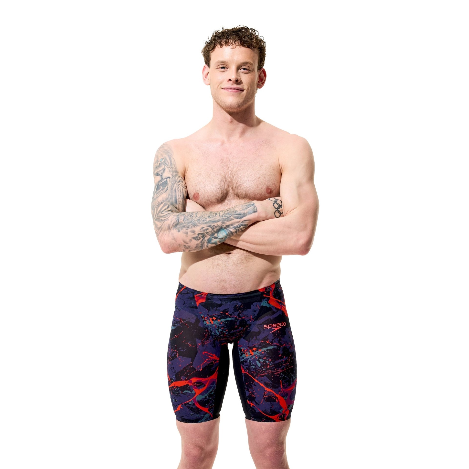 SPEEDO MENS FASTSKIN LZR PURE VALOR 2.0 JAMMER BLACK EMBER - Black