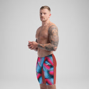 SPEEDO MENS FASTSKIN LZR PURE VALOR 2.0 JAMMER FLAME RED / PICTON BLUE