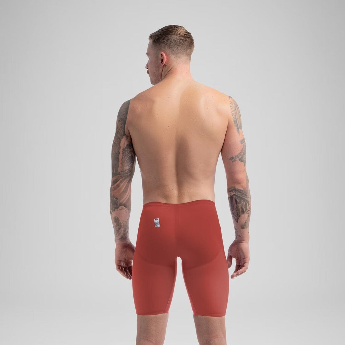 SPEEDO MENS FASTSKIN LZR PURE VALOR 2.0 JAMMER FLAME RED / PICTON BLUE