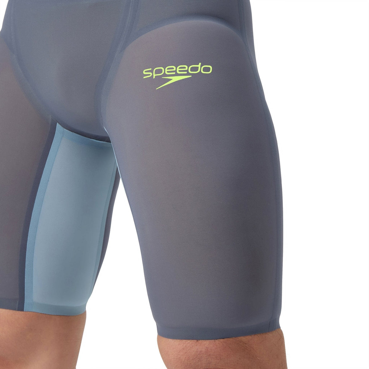 SPEEDO MENS FASTSKIN LZR PURE VALOR 2.0 JAMMER GREY LEAD / ACADIA BLUE