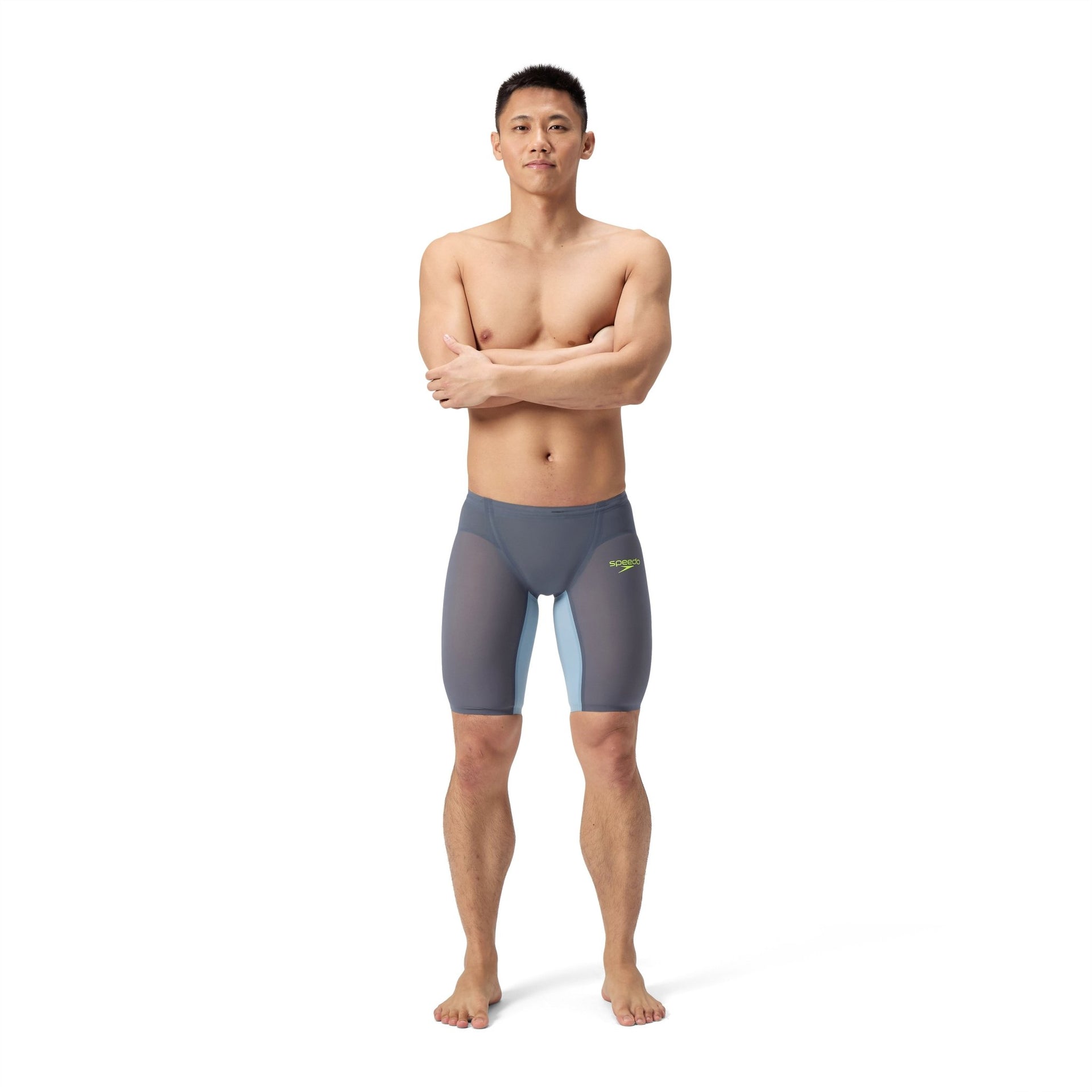 SPEEDO MENS FASTSKIN LZR PURE VALOR 2.0 JAMMER GREY LEAD / ACADIA BLUE - Grey