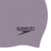 SPEEDO PLAIN MOULDED SILICONE SWIMMING CAP - Silver