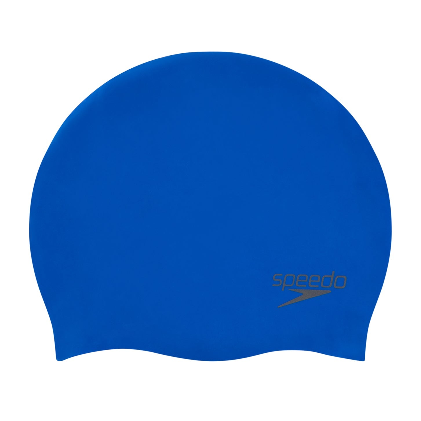 SPEEDO PLAIN MOULDED SILICONE SWIMMING CAP - Blue