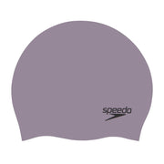 SPEEDO PLAIN MOULDED SILICONE SWIMMING CAP - Silver