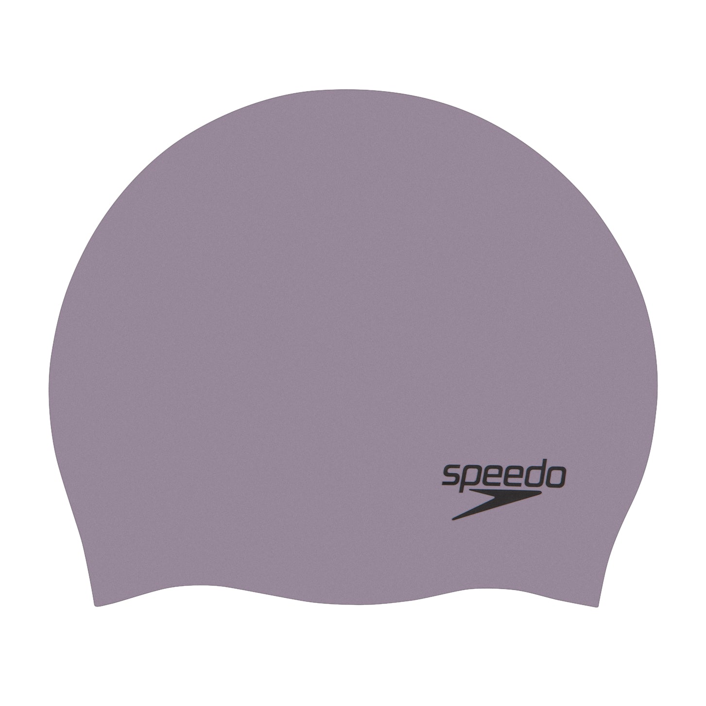 SPEEDO PLAIN MOULDED SILICONE SWIMMING CAP - Silver