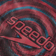 SPEEDO PRINTED MESH BAG BLACK/RED - Red