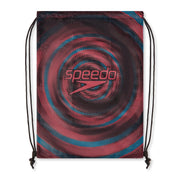 SPEEDO PRINTED MESH BAG BLACK/RED - Red