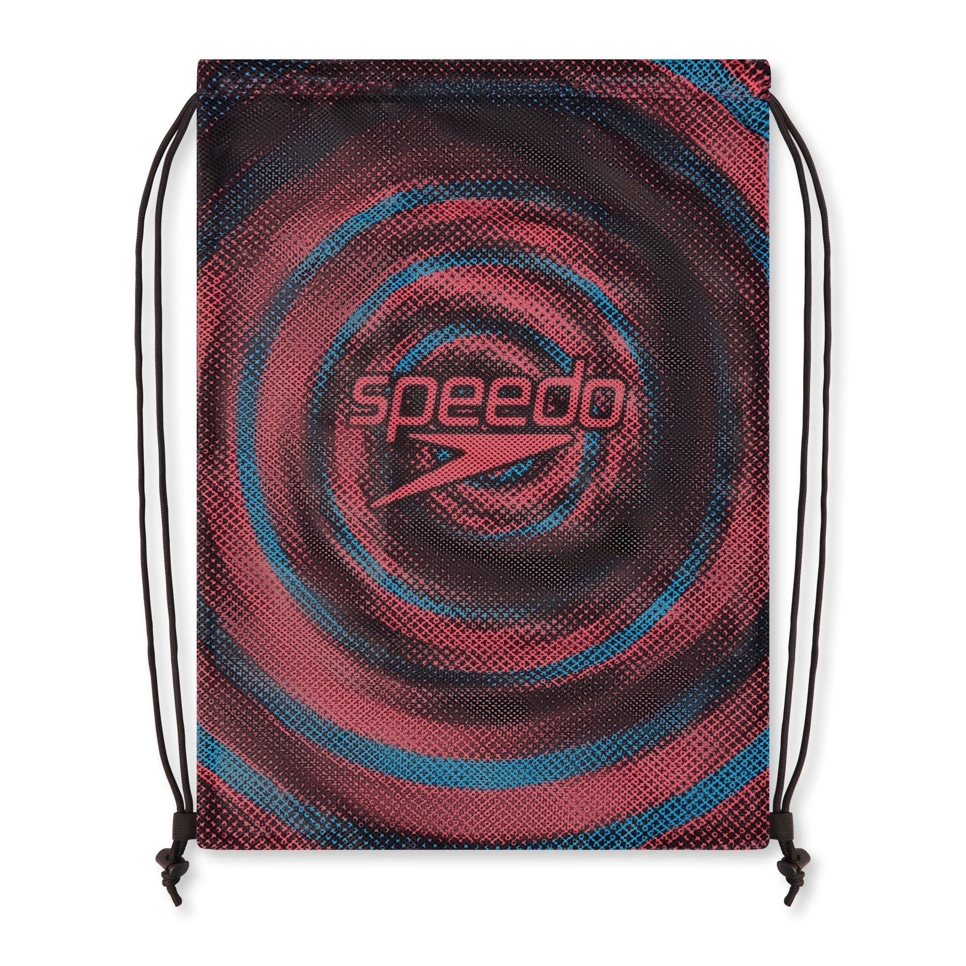 SPEEDO PRINTED MESH BAG BLACK/RED - Red