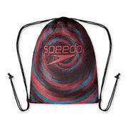 SPEEDO PRINTED MESH BAG BLACK/RED - Red