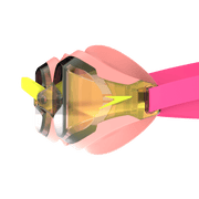 SPEEDO SPEEDSOCKET 2 GOLD MIRROR GOGGLES NEON MELON / VERMILLION - Pink