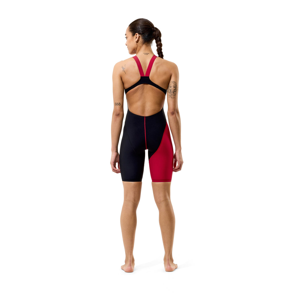 SPEEDO WOMENS FASTSKIN LZR HYPERPRO KNEESKIN REGAL RED
