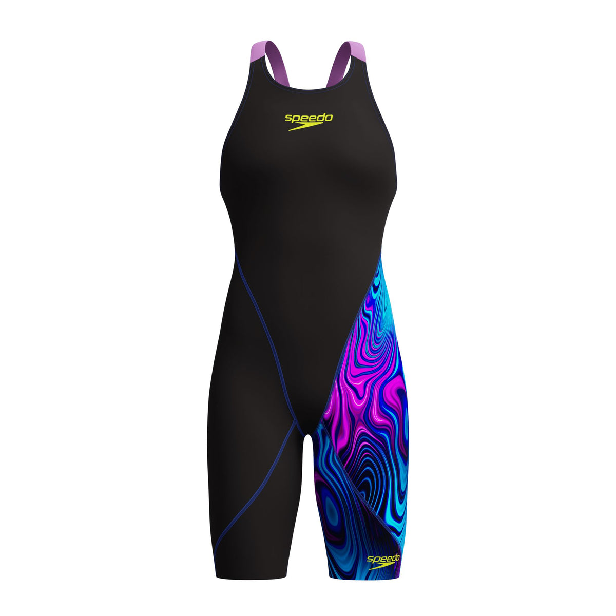 SPEEDO WOMENS FASTSKIN LZR IGNITE KNEESKIN BLACK / SUBSURFACE