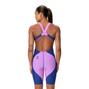 SPEEDO WOMENS FASTSKIN LZR IGNITE KNEESKIN NOBLE NAVY / NEON JELLY - Purple