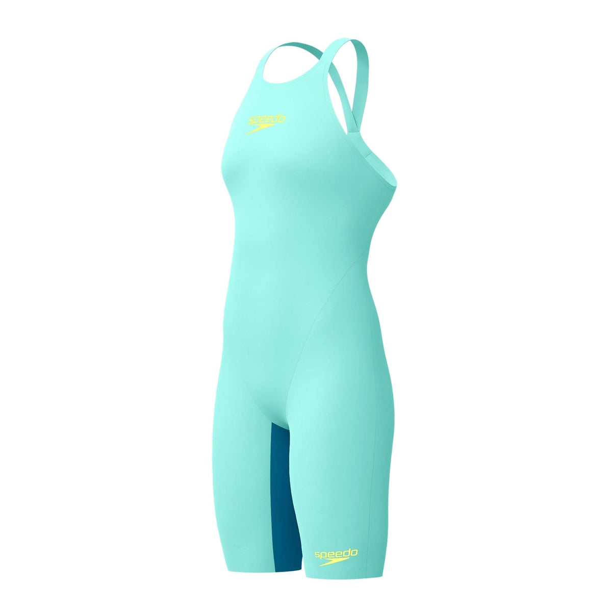 SPEEDO WOMENS FASTSKIN LZR PURE VALOR 2.0 OPENBACK KNEESKIN ARCTIC GLASS