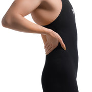 SPEEDO WOMENS FASTSKIN LZR PURE VALOR 2.0 OPENBACK KNEESKIN BLACK