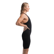 SPEEDO WOMENS FASTSKIN LZR PURE VALOR 2.0 OPENBACK KNEESKIN BLACK