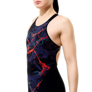 SPEEDO WOMENS FASTSKIN LZR PURE VALOR 2.0 OPENBACK KNEESKIN BLACK EMBER - Black