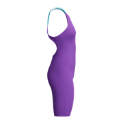 SPEEDO WOMENS FASTSKIN LZR PURE VALOR 2.0 OPENBACK KNEESKIN GALAXY GRAPE / MAYAN BLUE - Purple