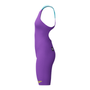 SPEEDO WOMENS FASTSKIN LZR PURE VALOR 2.0 OPENBACK KNEESKIN GALAXY GRAPE / MAYAN BLUE - Purple