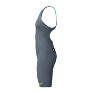 SPEEDO WOMENS FASTSKIN LZR PURE VALOR 2.0 OPENBACK KNEESKIN GREY LEAD / ACADIA BLUE