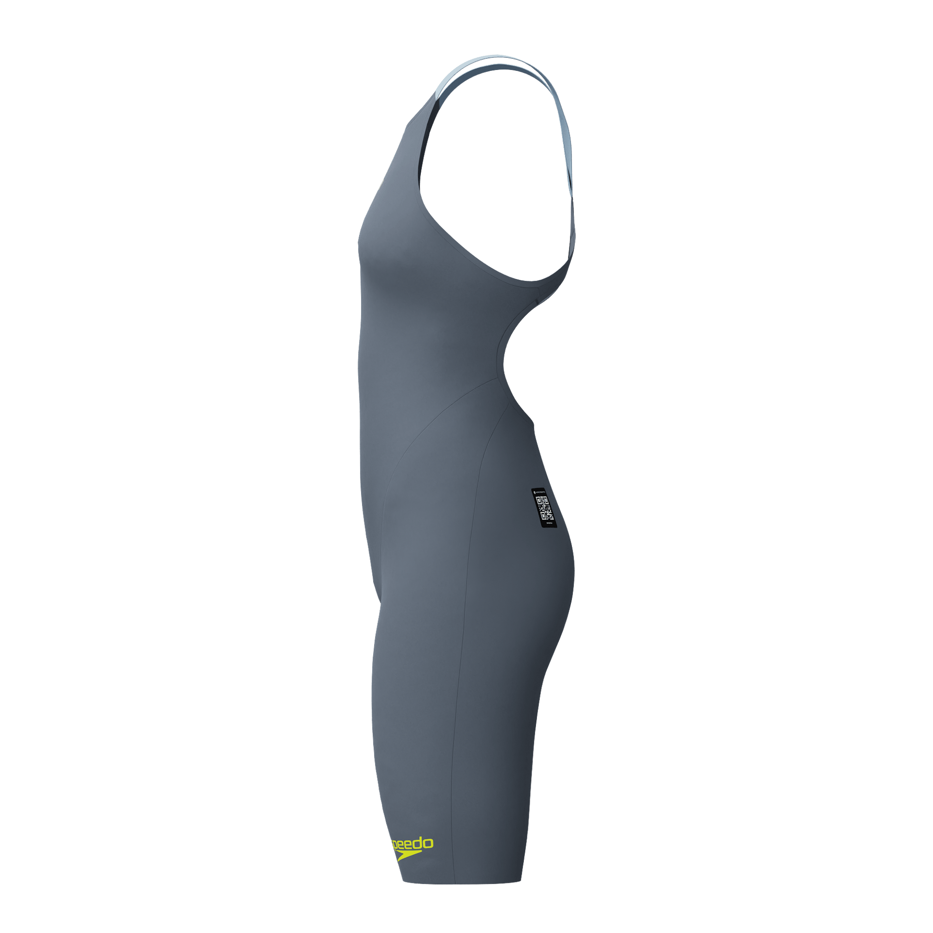 SPEEDO WOMENS FASTSKIN LZR PURE VALOR 2.0 OPENBACK KNEESKIN GREY LEAD / ACADIA BLUE - Grey