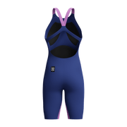 SPEEDO WOMENS FASTSKIN LZR PURE VALOR 2.0 OPENBACK KNEESKIN NOBLE NAVY / JELLY - Navy