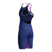 SPEEDO WOMENS FASTSKIN LZR PURE VALOR 2.0 OPENBACK KNEESKIN NOBLE NAVY / JELLY - Navy