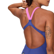 SPEEDO WOMENS FASTSKIN LZR PURE VALOR 2.0 OPENBACK KNEESKIN NOBLE NAVY / JELLY - Navy