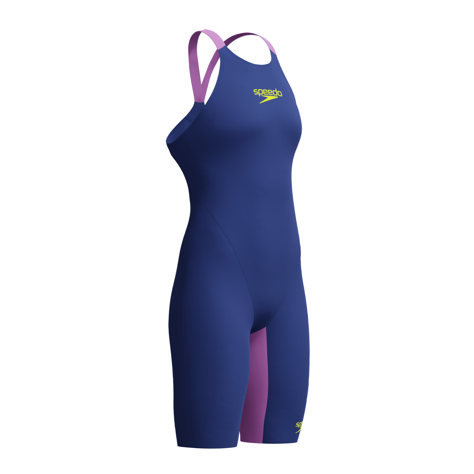 SPEEDO WOMENS FASTSKIN LZR PURE VALOR 2.0 OPENBACK KNEESKIN NOBLE NAVY / JELLY - Navy