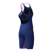 SPEEDO WOMENS FASTSKIN LZR PURE VALOR 2.0 OPENBACK KNEESKIN NOBLE NAVY / JELLY - Navy