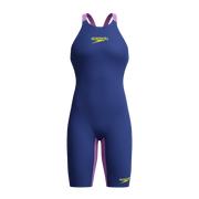 SPEEDO WOMENS FASTSKIN LZR PURE VALOR 2.0 OPENBACK KNEESKIN NOBLE NAVY / JELLY - Navy