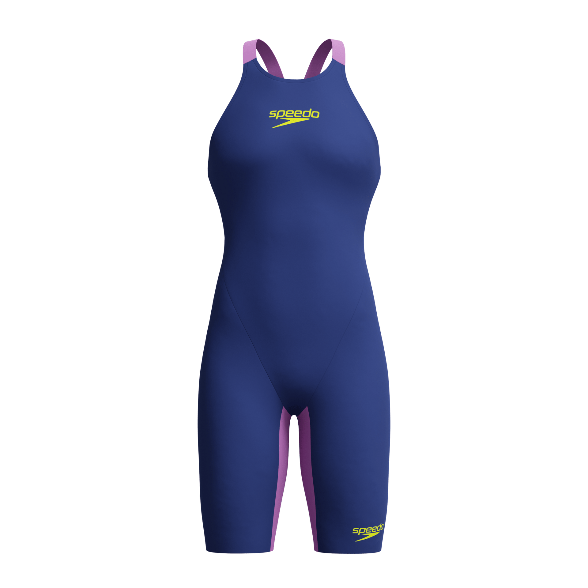 SPEEDO WOMENS FASTSKIN LZR PURE VALOR 2.0 OPENBACK KNEESKIN NOBLE NAVY / JELLY - Navy