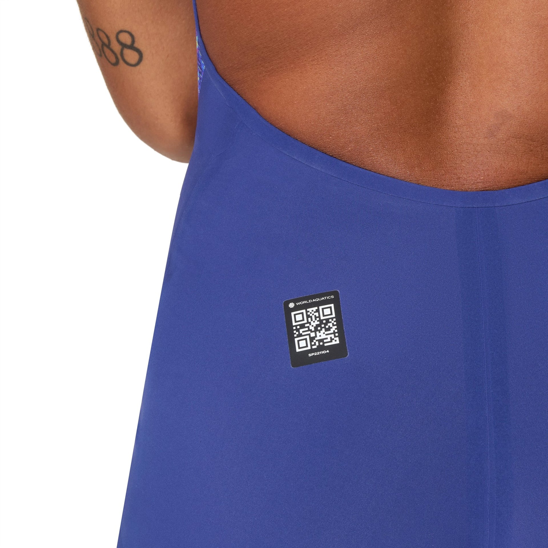 SPEEDO WOMENS FASTSKIN LZR PURE VALOR 2.0 OPENBACK KNEESKIN NOBLE NAVY / MORPHOSIS - Navy