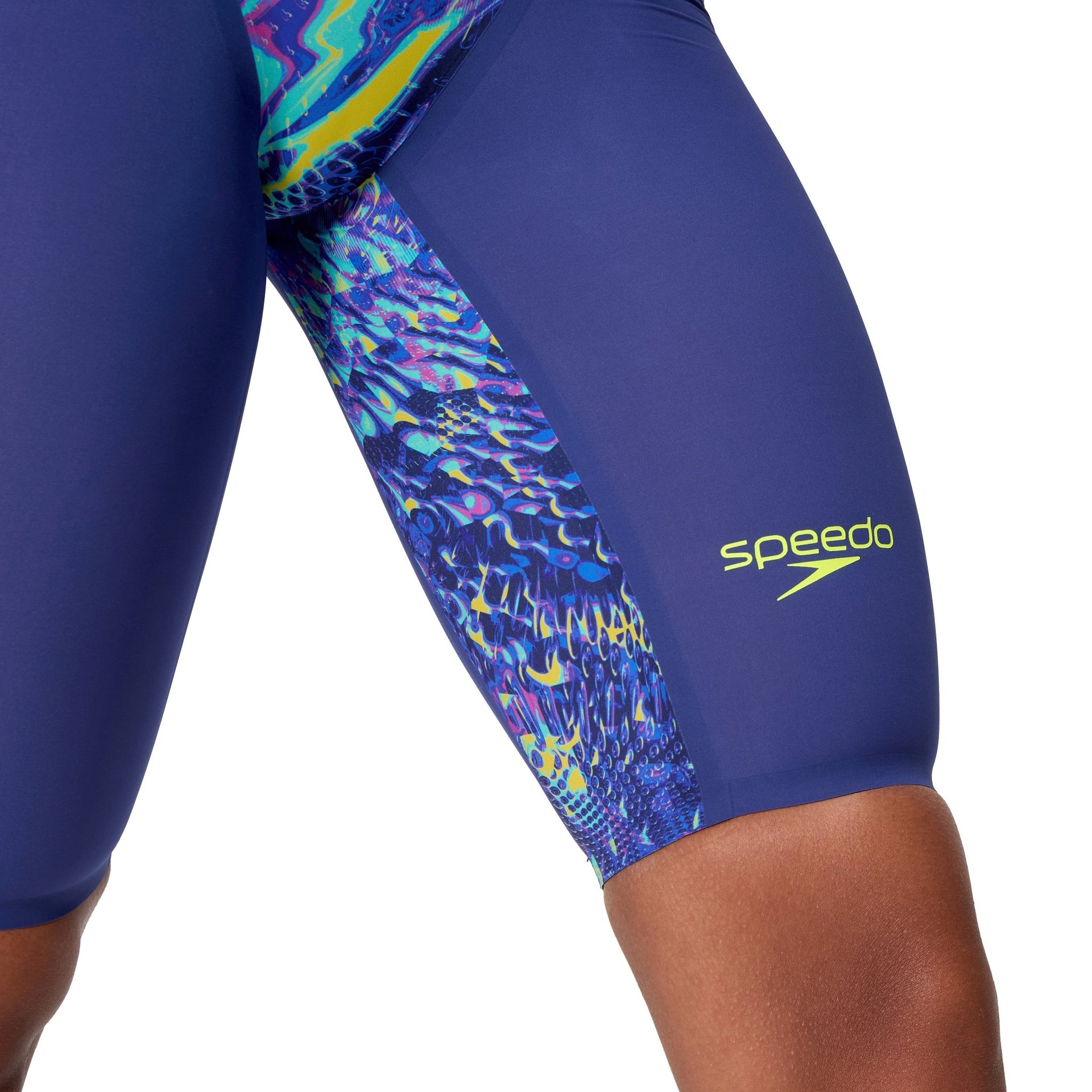 SPEEDO WOMENS FASTSKIN LZR PURE VALOR 2.0 OPENBACK KNEESKIN NOBLE NAVY / MORPHOSIS - Navy