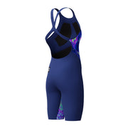 SPEEDO WOMENS FASTSKIN LZR PURE VALOR 2.0 OPENBACK KNEESKIN NOBLE NAVY / MORPHOSIS - Navy
