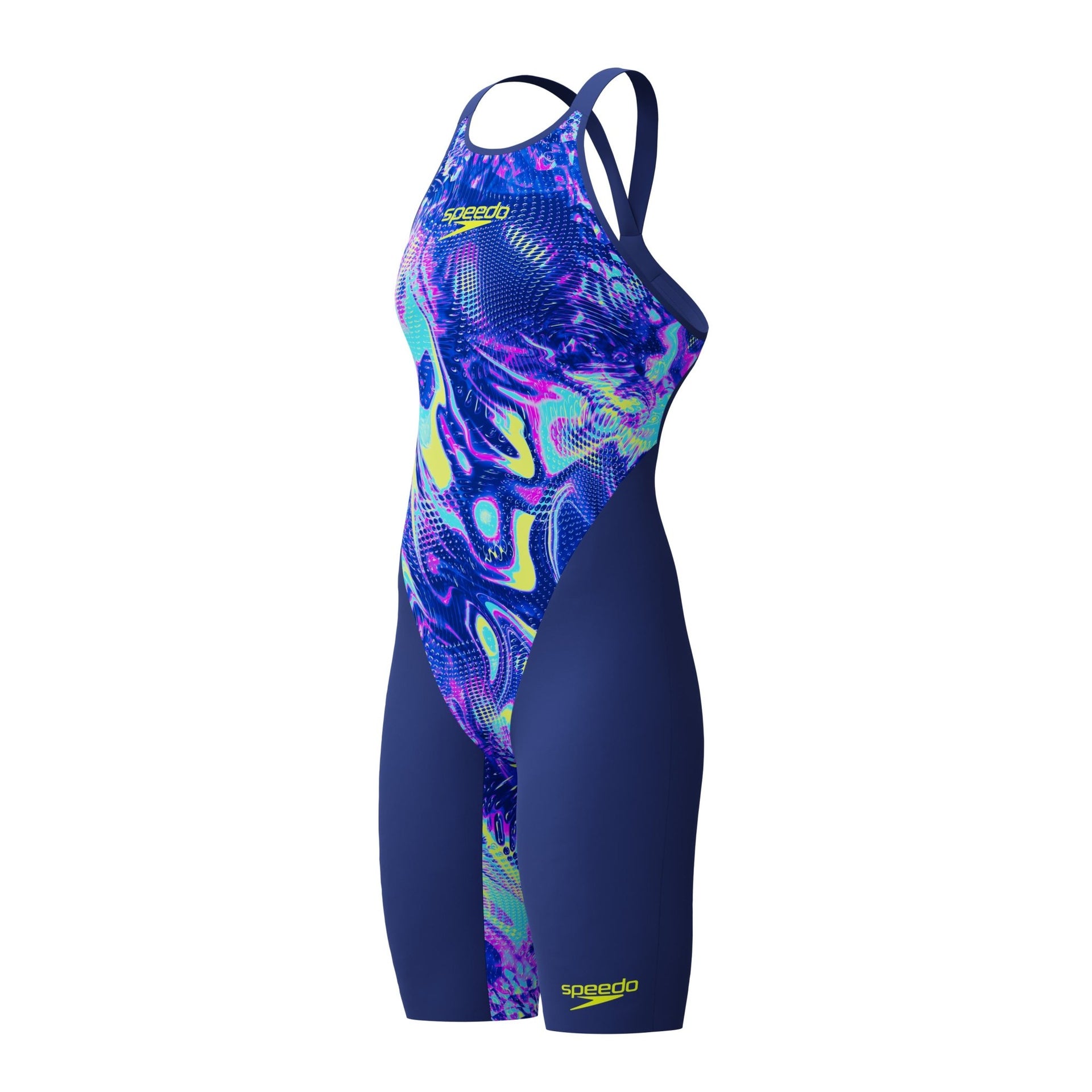 SPEEDO WOMENS FASTSKIN LZR PURE VALOR 2.0 OPENBACK KNEESKIN NOBLE NAVY / MORPHOSIS - Navy