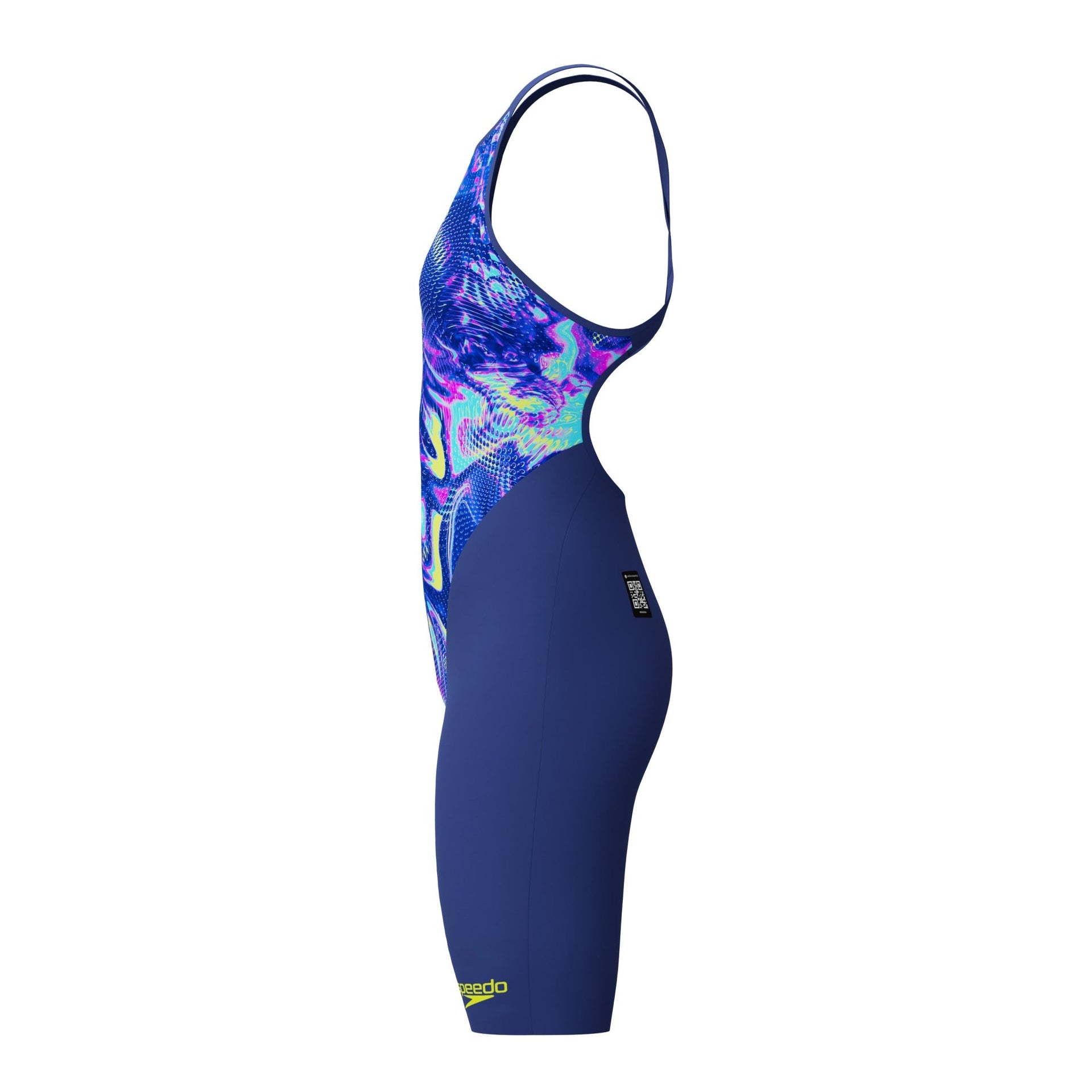 SPEEDO WOMENS FASTSKIN LZR PURE VALOR 2.0 OPENBACK KNEESKIN NOBLE NAVY / MORPHOSIS - Navy
