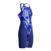 SPEEDO WOMENS FASTSKIN LZR PURE VALOR 2.0 OPENBACK KNEESKIN NOBLE NAVY / MORPHOSIS - Navy