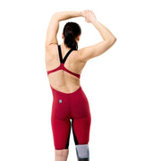 SPEEDO WOMENS FASTSKIN LZR PURE VALOR 2.0 OPENBACK KNEESKIN REGAL RED - Red